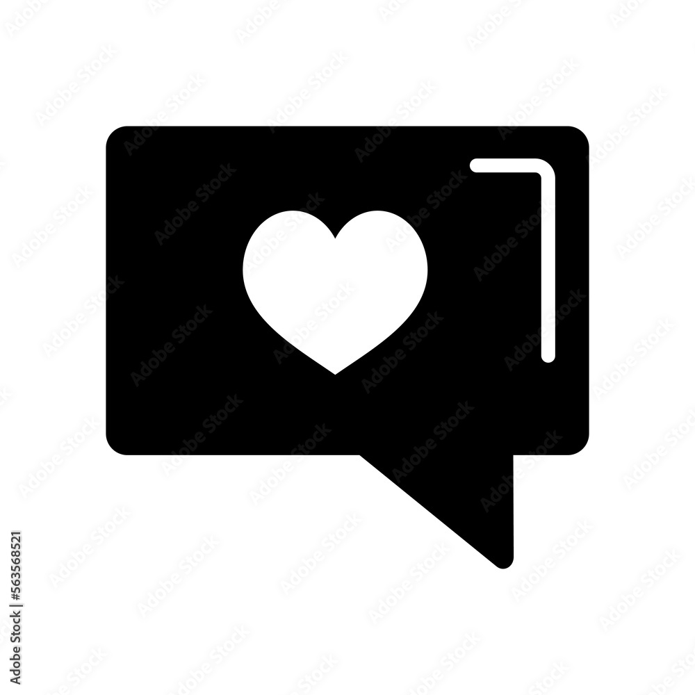 Text bubble with heart icon. Happy Valentines Day Text bubble with heart icon. Happy Valentines Day