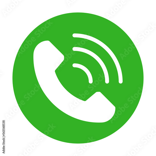 Green telephone icon, telephone icon ai or eps format vector icon