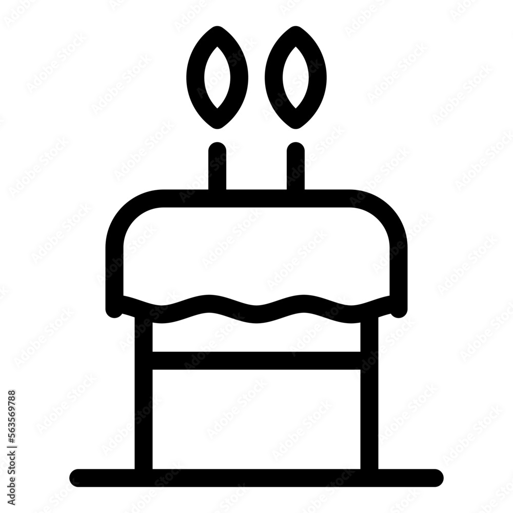 Cake icon on white background. Vector illustration. Cake icon on white background. Vector illustration.