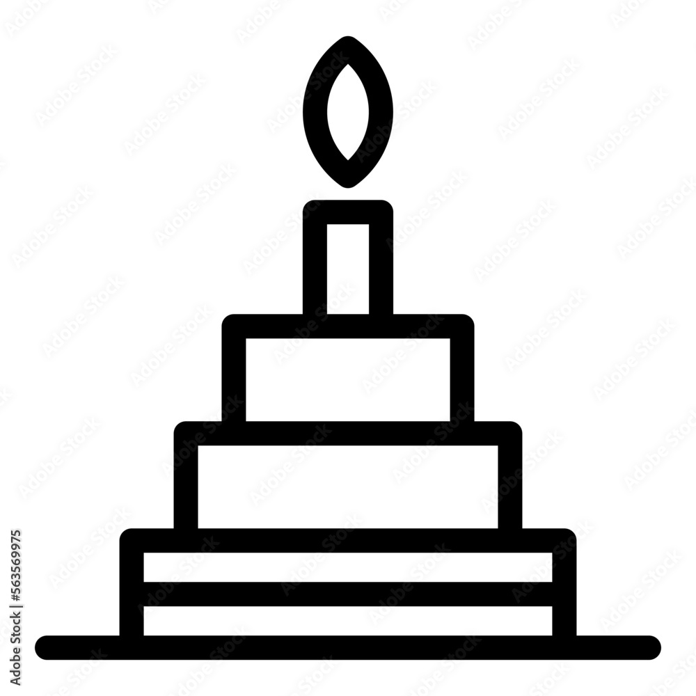Cake icon on white background. Vector illustration. Cake icon on white background. Vector illustration.