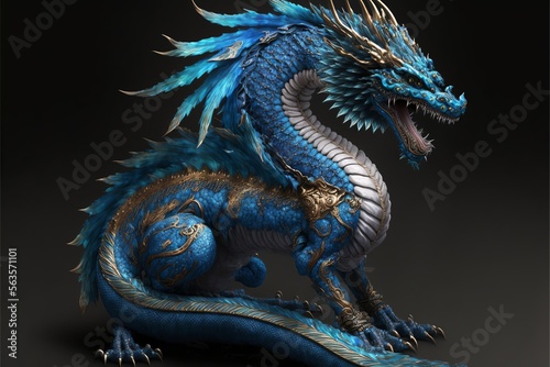 The fantasy beast of ancient Chinese mythology, Azure Dragon