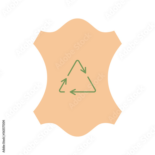 Sustainable eco vegan leather symbols set for clothes tag. Vector stock illustration isolated on black background. 