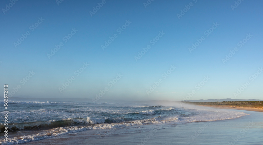 Australian Surf with beach at sunrise