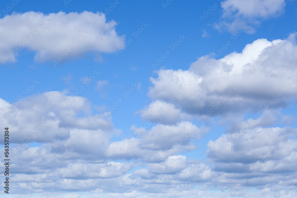 Picturesque blue sky with white clouds on sunny day Picturesque blue sky with white clouds on sunny day
