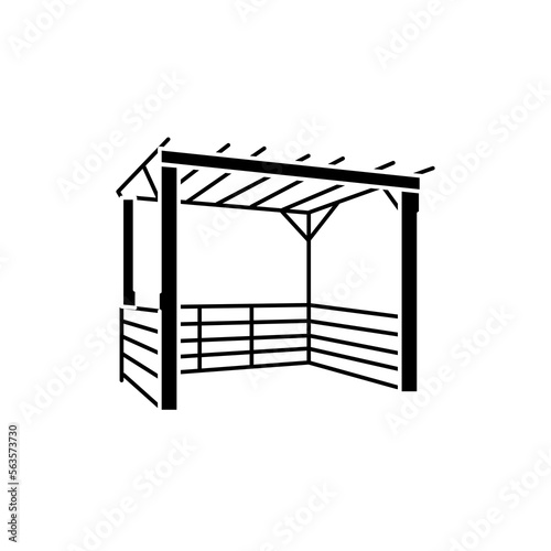 Pergola color line icon. Pictogram for web page