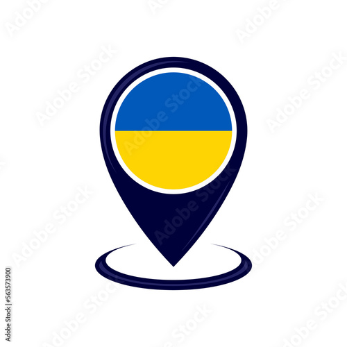 Location icon with Ukraine flag isolated. Ukraine flag and map pointer icon. vector illustration Free Download Location icon with Ukraine flag isolated. Ukraine flag and map pointer icon. vector illustration - GFXLoad