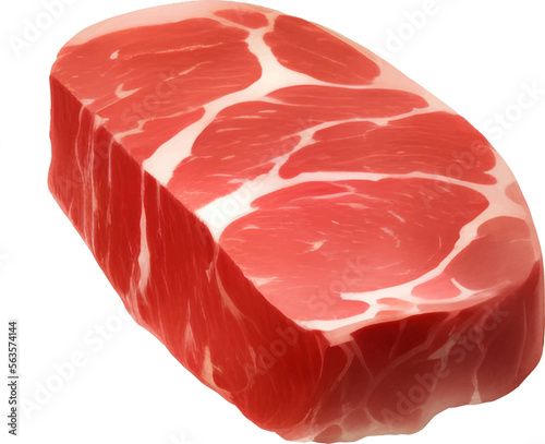 Raw Steak Meat Detailed Hand Drawn Illustration Vector Isolated