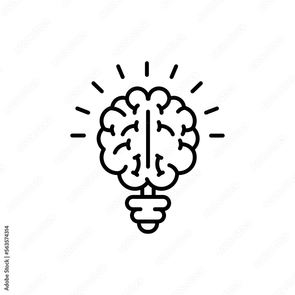 Intelligence color line icon. Creative idea. Intelligence color line icon. Creative idea.