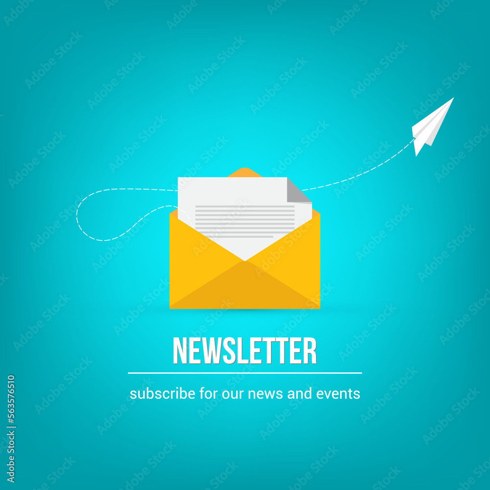 Newsletter. vector illustration of email marketing. subscription to newsletter, news, offers, promotions. a letter and envelope. subscribe, submit. send by mail. Newsletter. vector illustration of email marketing. subscription to newsletter, news, offers, promotions. a letter and envelope. subscribe, submit. send by mail.