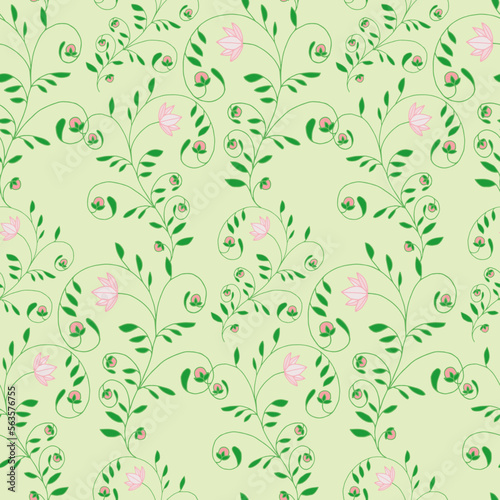 Seamless pattern with flowers. Vector pattern floral. Natural pattern for print and web.