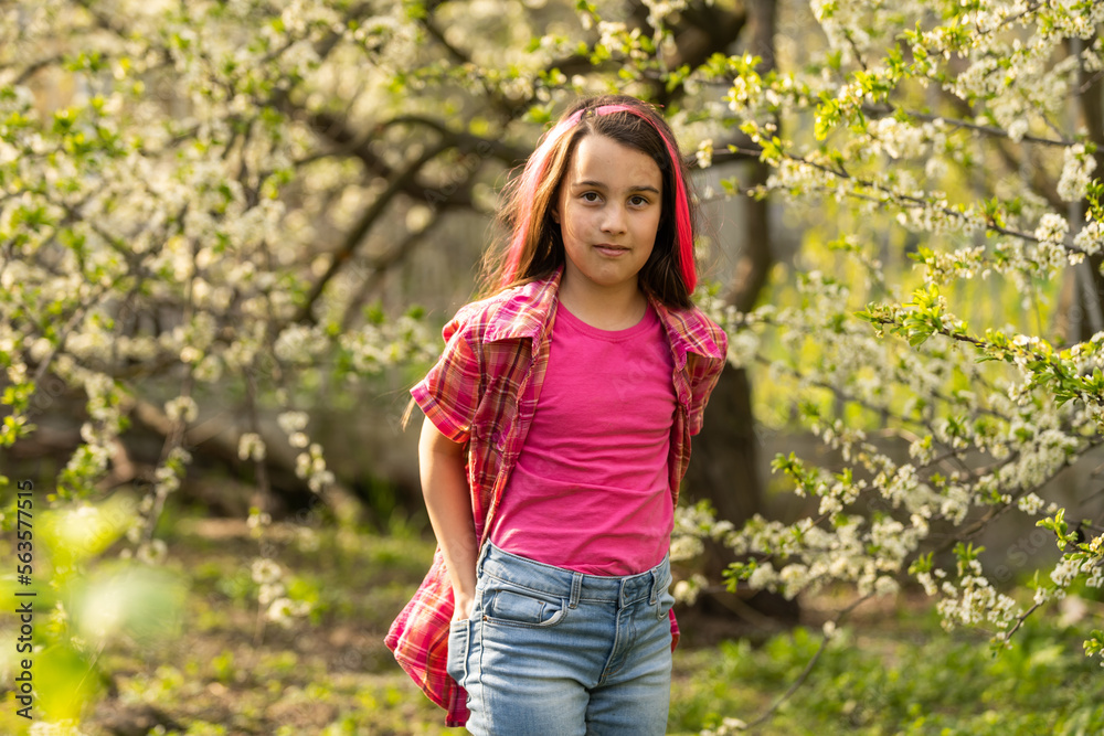 portrait of a happy cute girl 8-9 years old. portrait of a happy cute girl 8-9 years old.