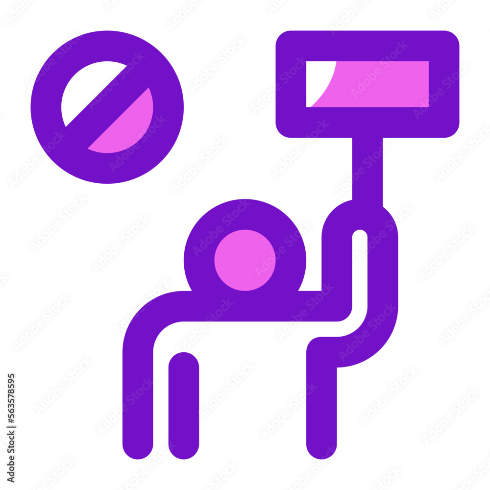 Demonstration Pink Style Icon vector design and illustration template Demonstration Pink Style Icon vector design and illustration template