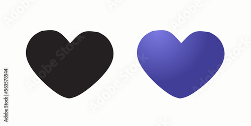 Love heart icon vector. valentine's day romantic love symbol. Love concept. Design element for Valentine's day. 