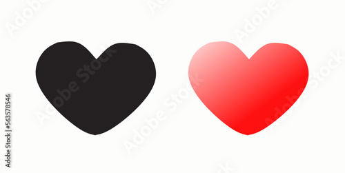 Love heart icon vector. valentine's day romantic love symbol. Love concept. Design element for Valentine's day. 