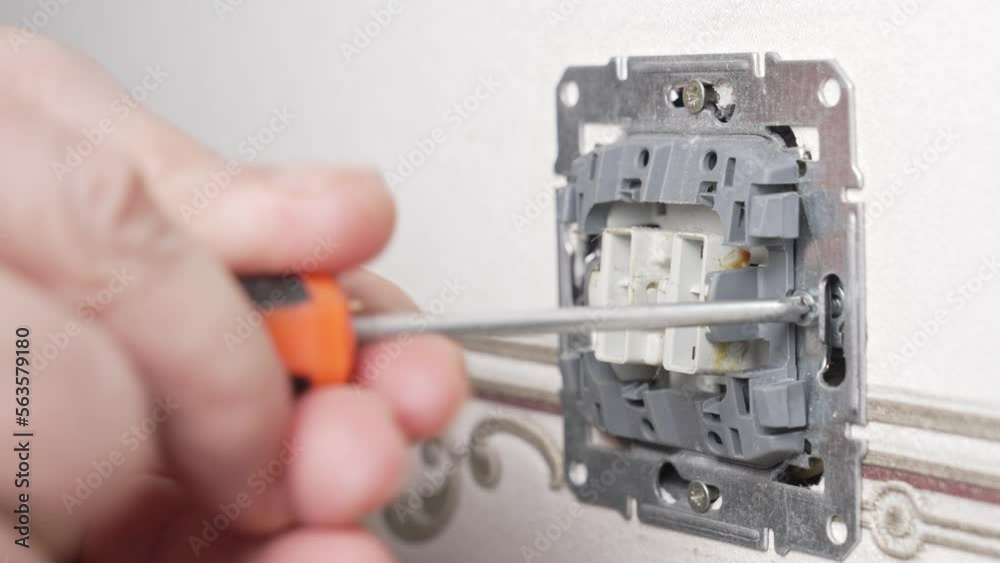 Installation of a switch. repair of electrical appliances and wiring. Installation of a switch. repair of electrical appliances and wiring.