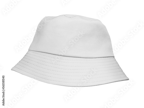 white bucket hat isolated on white background