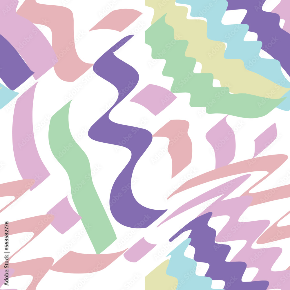 Abstract vector background in hand-drawn. Modern geometric seamless creative linear artistic cute vector background. Pattern for fabric. It is possible to change the background color and size.
