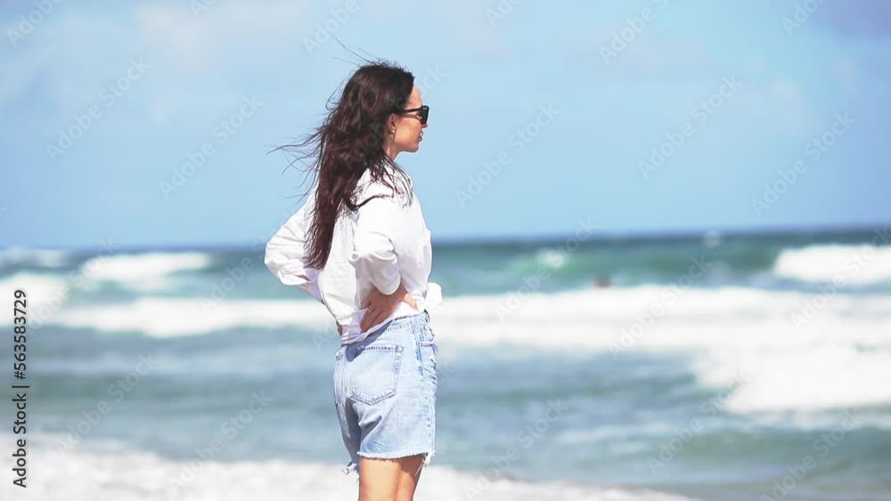 Young beautiful woman on the beach vacation Young beautiful woman on the beach vacation