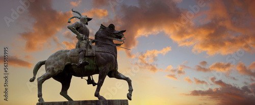 Fotografie Medieval staue of Pizarro the Spanish conquistador