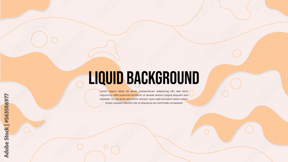 Brown liquid abstract shape background vector