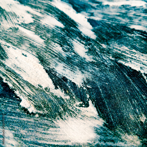 Bild auf Leinwand Metallic Acrylic Smears. Artistic Strokes. Sea Acrylic Style Pat