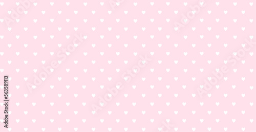 Pink background with hearts print vector illustration.
