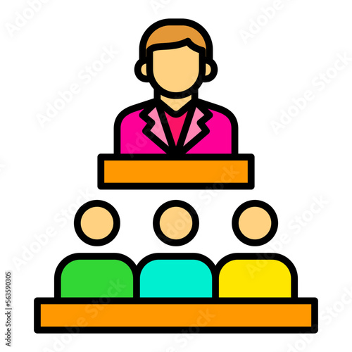 Senate Filled Line Icon