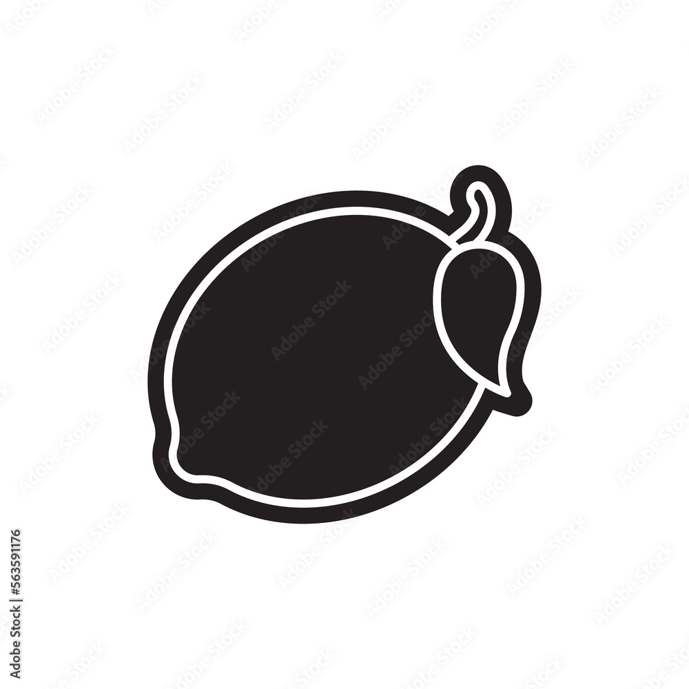 Lemon slot color line icon. Gambling casino. Lemon slot color line icon. Gambling casino.