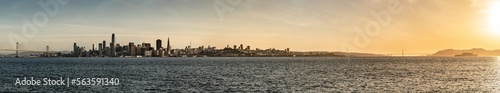 San Francisco Skyline with Alcatraz and Golden Gate Bridge