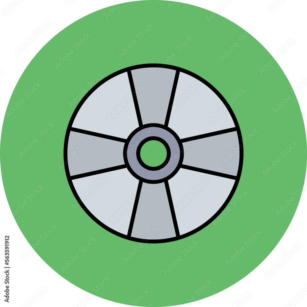 Cd Multicolor Circle Filled Line Icon