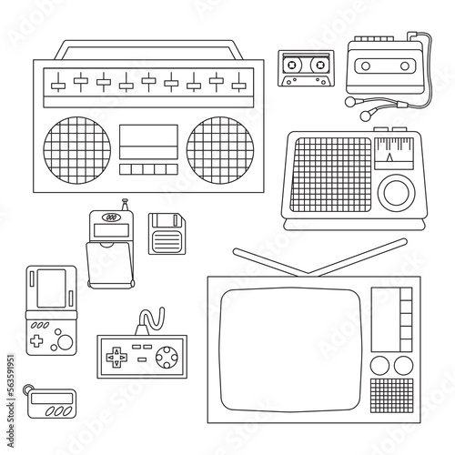 retro icon set