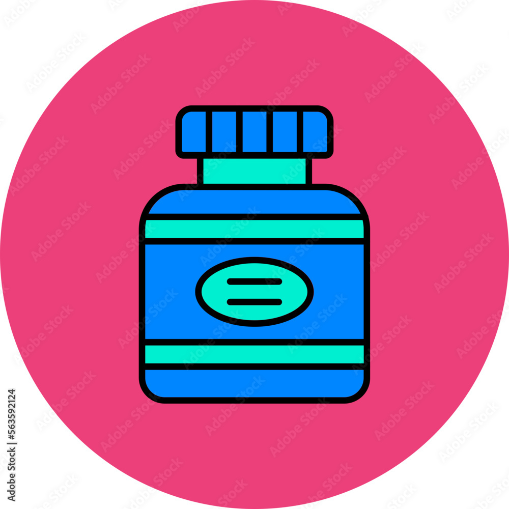 Ink Multicolor Circle Filled Line Icon Ink Multicolor Circle Filled Line Icon