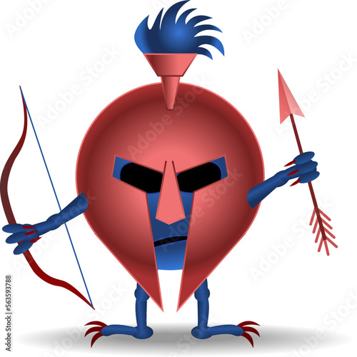 The fourth of the four horsemen of the apocalypse. Virus Knight cartoon character. Coronavirus vector COVID-19 illustration.