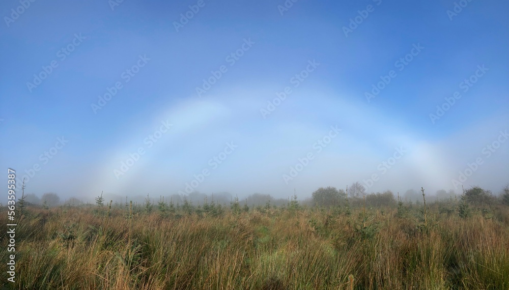 White rainbow over Gurteen , co Sligo, Ireland
