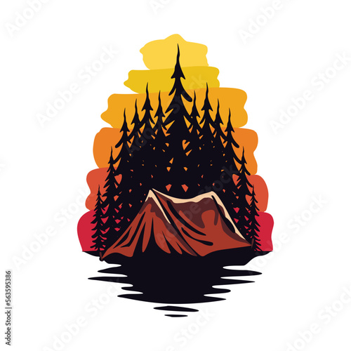Camping and outdoor logo template