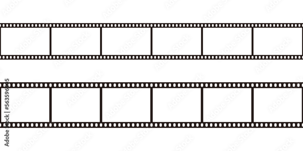 Cadres de rouleau de film. Des bandes de film vierges analogiques rétro bordent avec un espace pour le texte, une diapositive de bande de cinéma photo pour appareil photo vintage. 