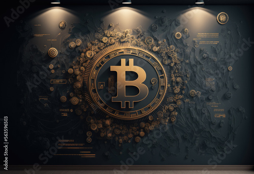 bitcoin background created with Generative AI technology © Robert Herhold