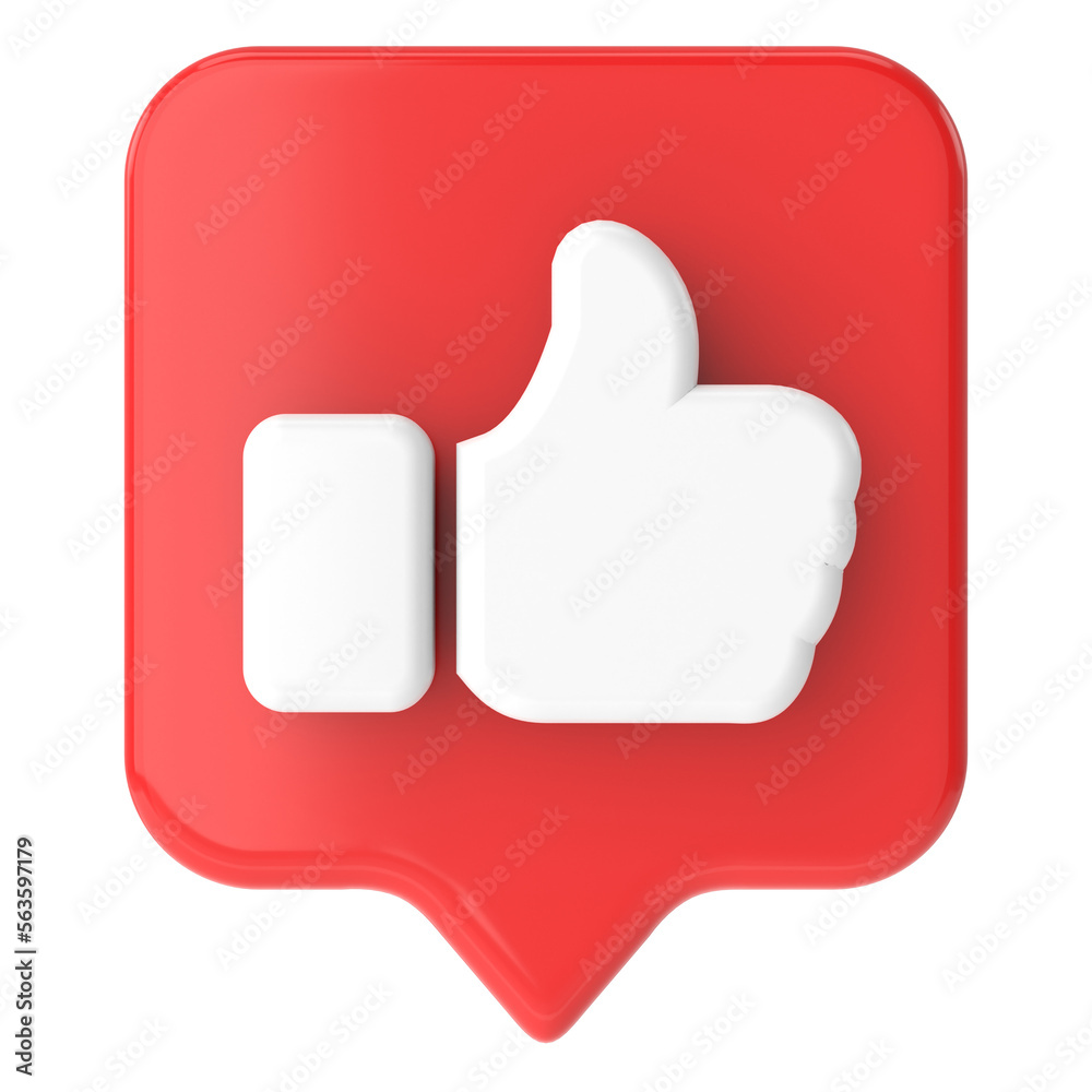 3D like icon. 3D icon. 3D illustration. 3D like icon. 3D icon. 3D illustration.