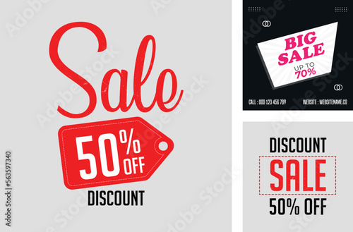 Sale tags collection. Special offer, big sale, discount, best price, mega sale banner set. Shop or online shopping. Sticker, badge, coupon, store. Vector Illustration. 