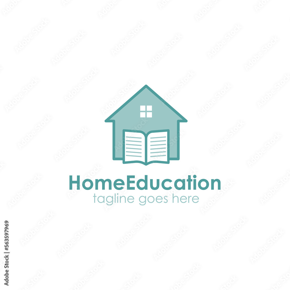 Home Education Logo Design Template with home icon and a book. Perfect for business, company, restaurant, mobile, app, etc Home Education Logo Design Template with home icon and a book. Perfect for business, company, restaurant, mobile, app, etc