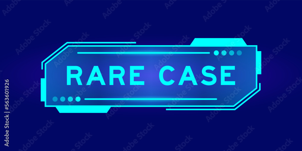 Futuristic hud banner that have word rare case on user interface screen on blue background Futuristic hud banner that have word rare case on user interface screen on blue background