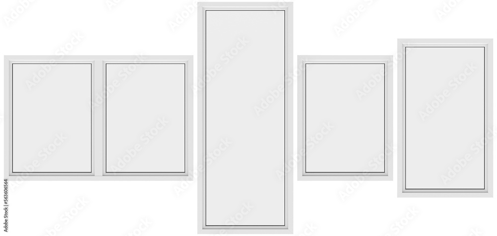 windows, glass, handle, modern, white, aluminium, building, outside, house, hq, arch, viz, cutout, outdoor