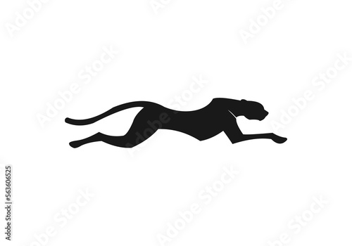 Panther logo template design abstract icon isolated white background