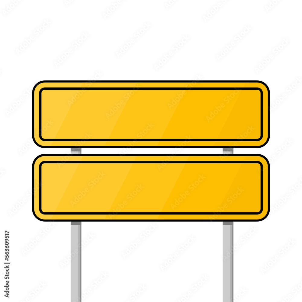 Blank Road sign isolated on white background Blank Road sign isolated on white background