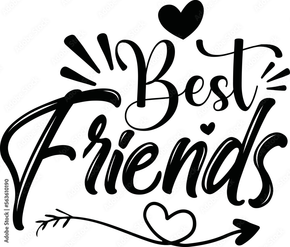 Fototapeta premium Best Friends svg