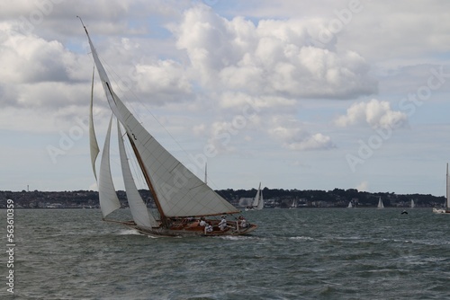 Saiiling on windy day