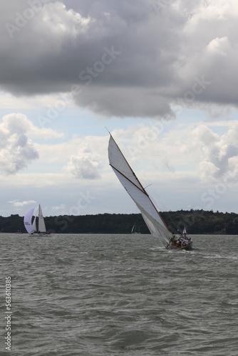 Saiiling on windy day