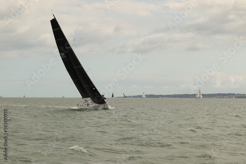 Saiiling on windy day