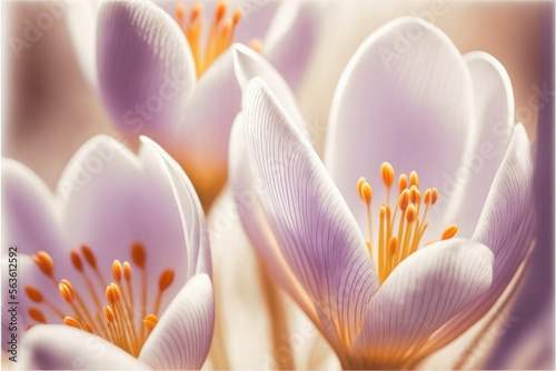 Fresh yellow and white tulips close up. Floral backdrop. Spring colorful concept. Generative AI