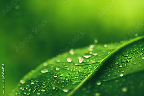 Green leaf background close up view. Nature foliage abstract of leave texture for showing concept of green business and ecology for organic greenery and natural product background. . Generative AI
